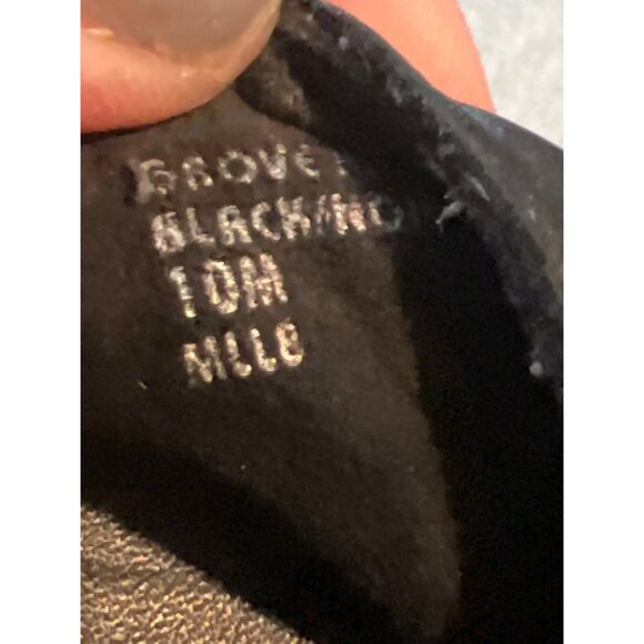 Earth Grove Ambrosia black leather Sandals buckle studded detail size 10 - Picture 8 of 9